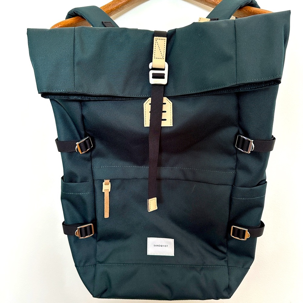Sandqvist Bernt hunter green backpack, new with tags
